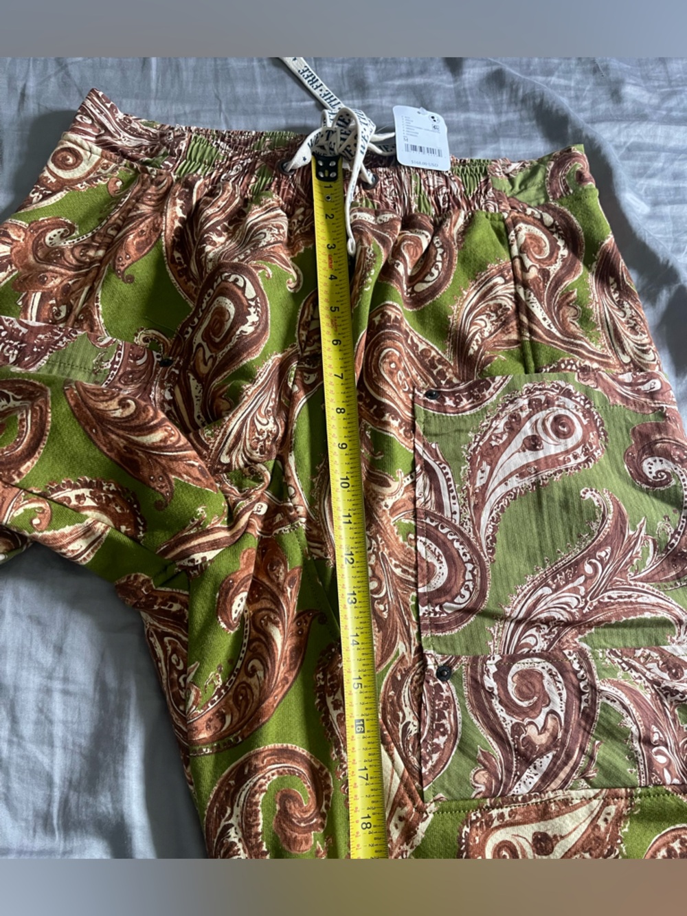 NWT Free People We the Free Jet Set Knit Pull On Pants in Green Combo $168 - Picture 7 of 11